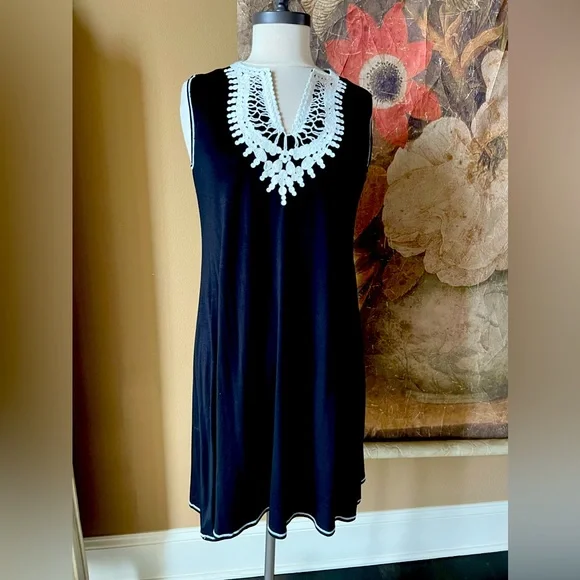 Max Studio | Dresses | Max Studio Dress With Embroidered Neckline Women  Size Xs | Poshmark